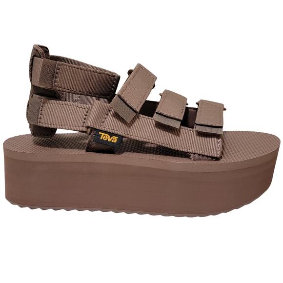 Teva Women Flatform Mevia Platform Gladiator Sandals Size US 10 Acorn Brown - Picture 3 of 6